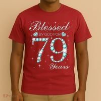 Blessed By God For 79 Years Old Woman 79th Birthday T-Shirt thumb 3