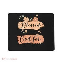 Blessed By God For 80 Years - 80 Years 80th Birthday Mousepad thumb 0