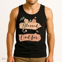 Blessed By God For 80 Years - 80 Years 80th Birthday Tank Top thumb 3