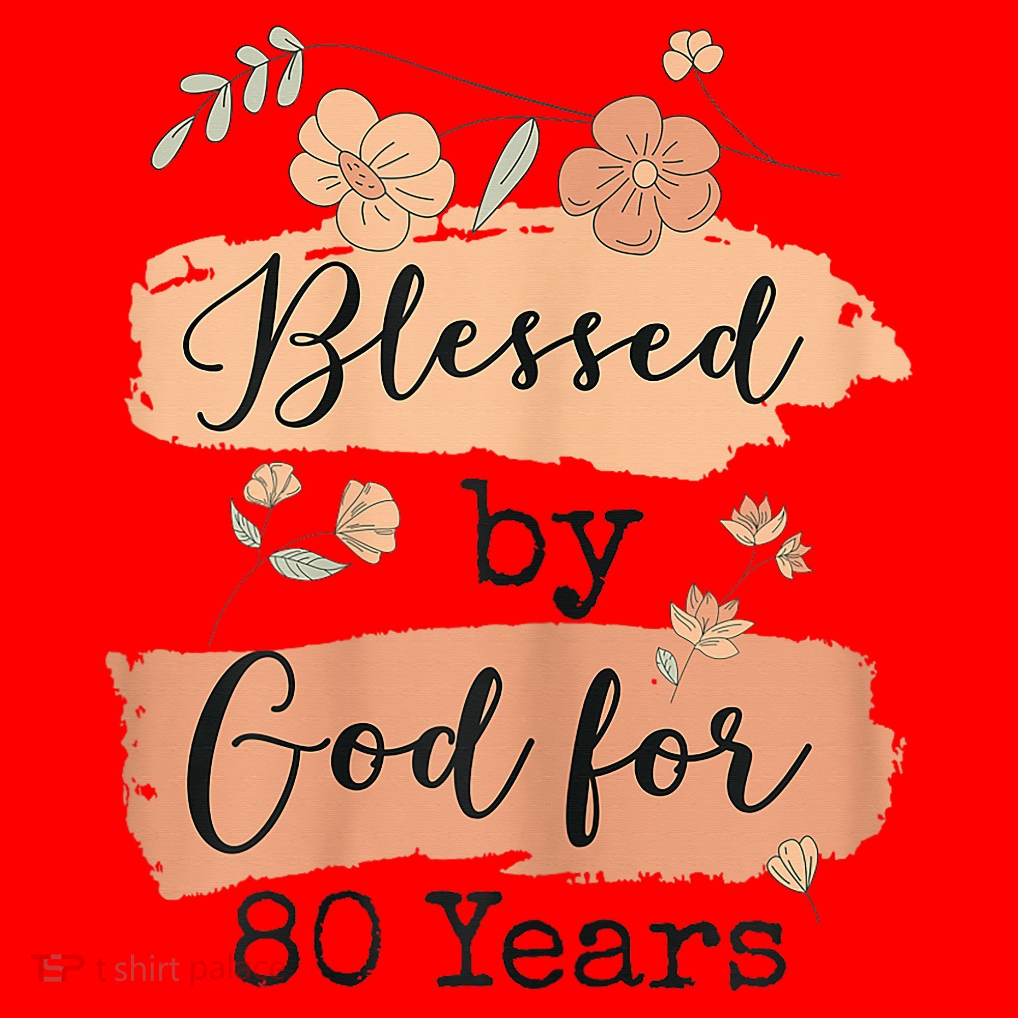 Blessed By God For 80 Years - 80 Years 80th Birthday Santa Hat