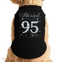 Blessed By God For 95 Years Old 95th Birthday Doggie Tank thumb 0