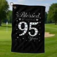 Blessed By God For 95 Years Old 95th Birthday Golf Towel thumb 1