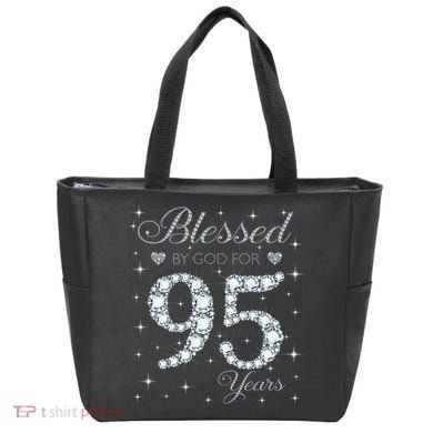 Blessed By God For 95 Years Old 95th Birthday Tote Bag