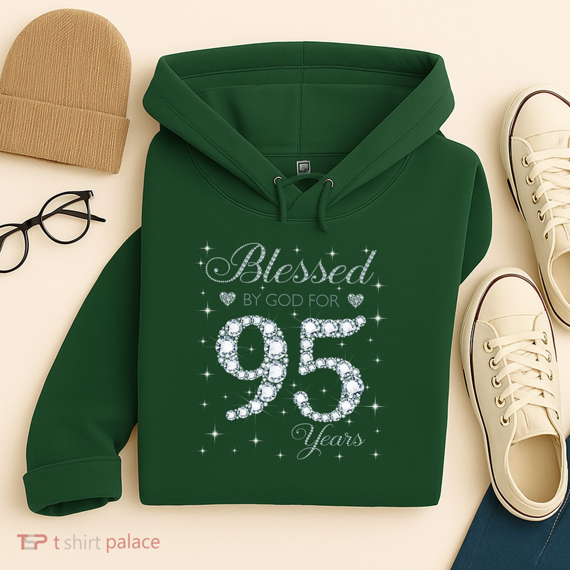 Blessed By God For 95 Years Old 95th Birthday Hoodie