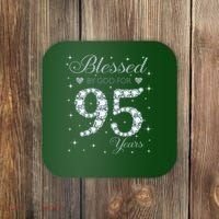Blessed By God For 95 Years Old 95th Birthday Coaster thumb 0