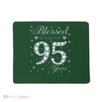 Blessed By God For 95 Years Old 95th Birthday Mousepad thumb 0