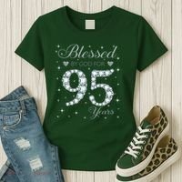 Blessed By God For 95 Years Old 95th Birthday Women's T-Shirt thumb 3