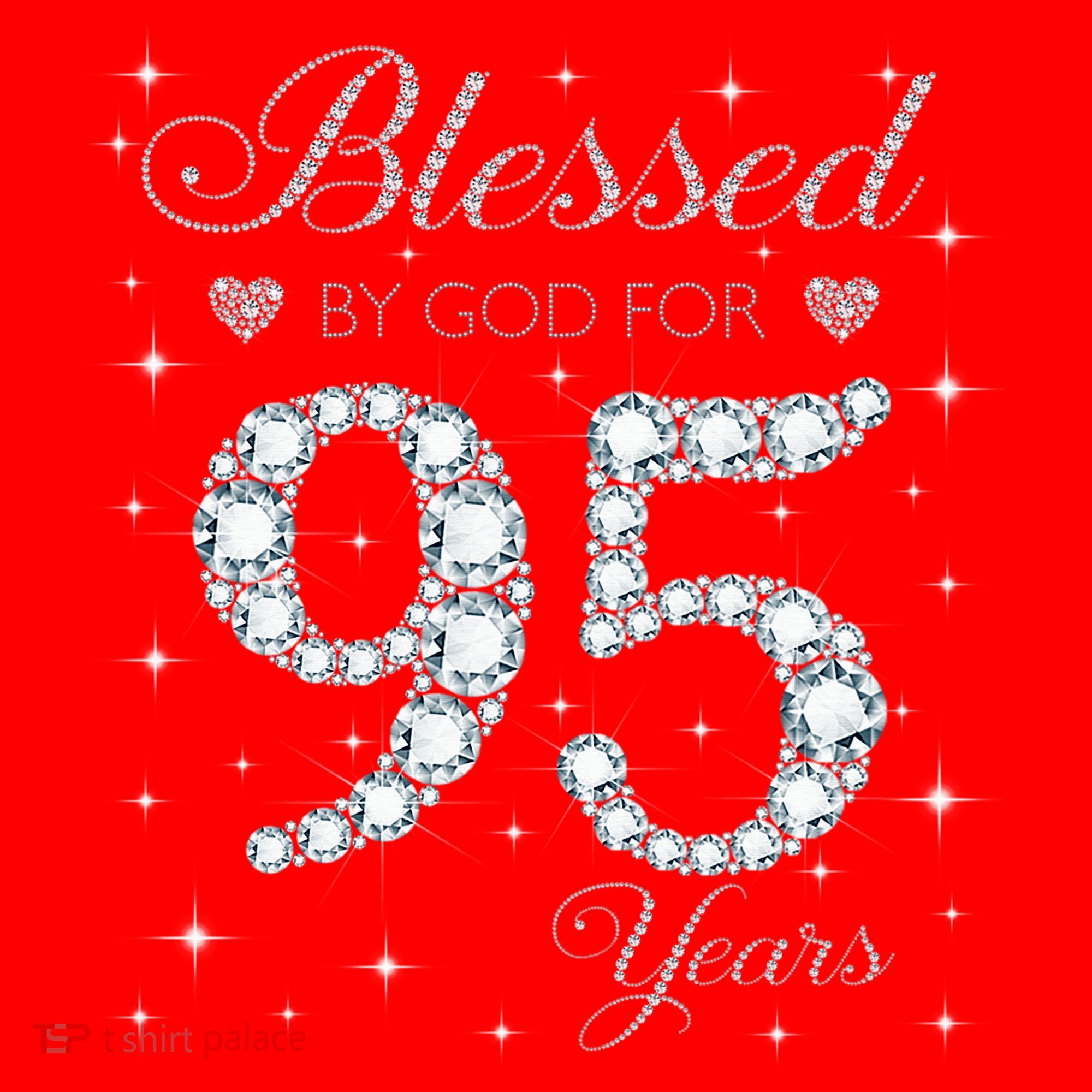Blessed By God For 95 Years Old 95th Birthday Santa Hat