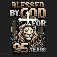 Blessed By God For 95 Years Religious Themed 95th Birthday Women's Sweatshirt thumb 2