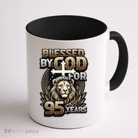 Blessed By God For 95 Years Religious Themed 95th Birthday Coffee Mug thumb 1