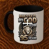 Blessed By God For 95 Years Religious Themed 95th Birthday Coffee Mug thumb 2