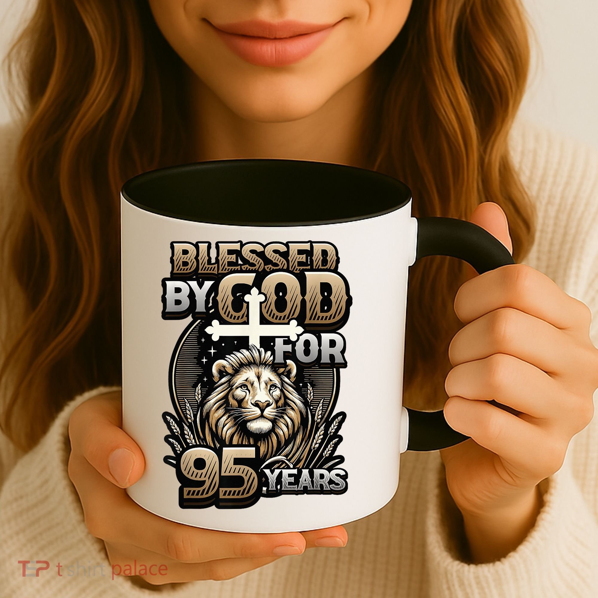 Blessed By God For 95 Years Religious Themed 95th Birthday Coffee Mug