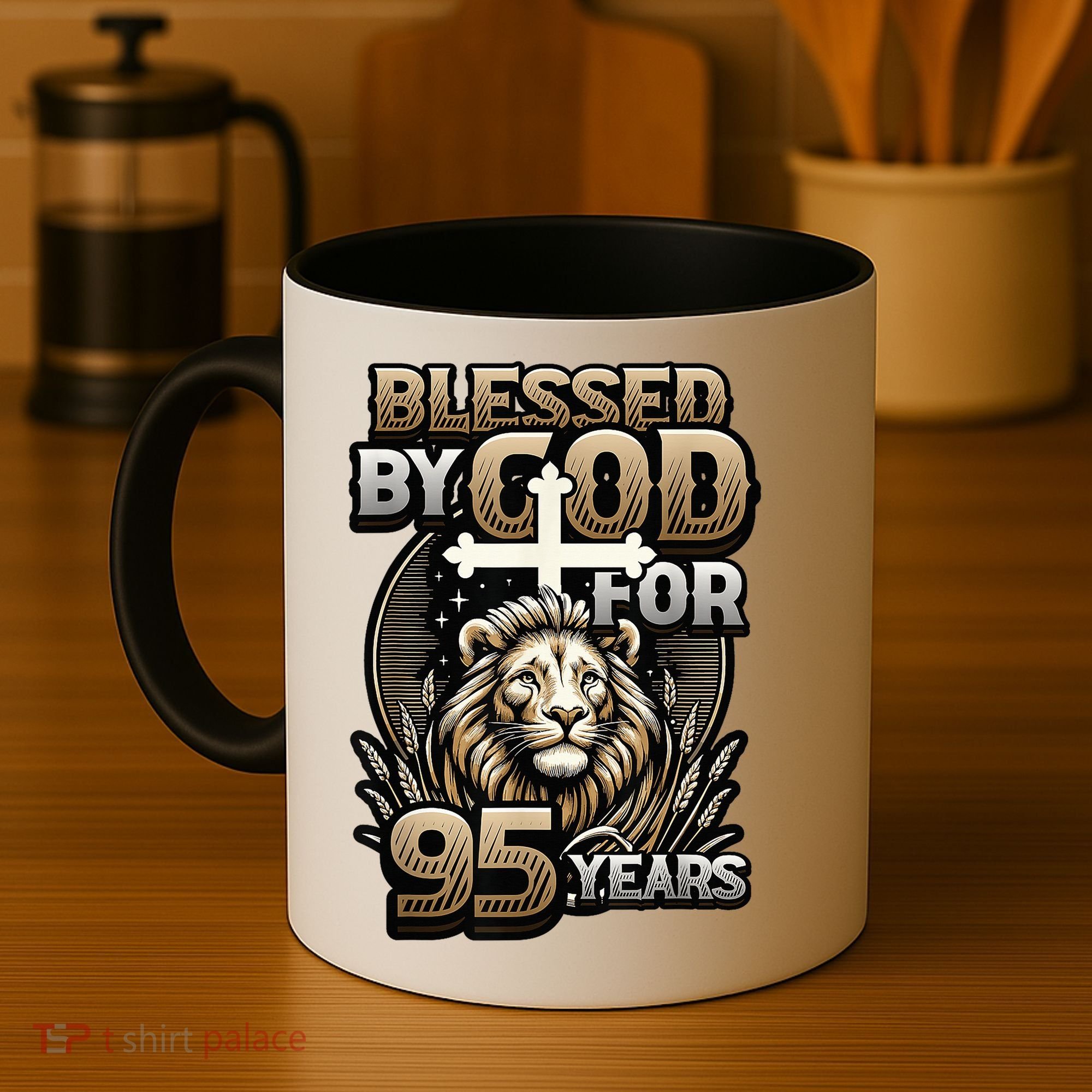 Blessed By God For 95 Years Religious Themed 95th Birthday Coffee Mug