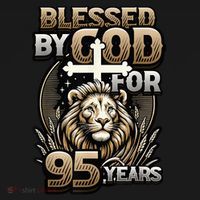 Blessed By God For 95 Years Religious Themed 95th Birthday Women's Hoodie thumb 2