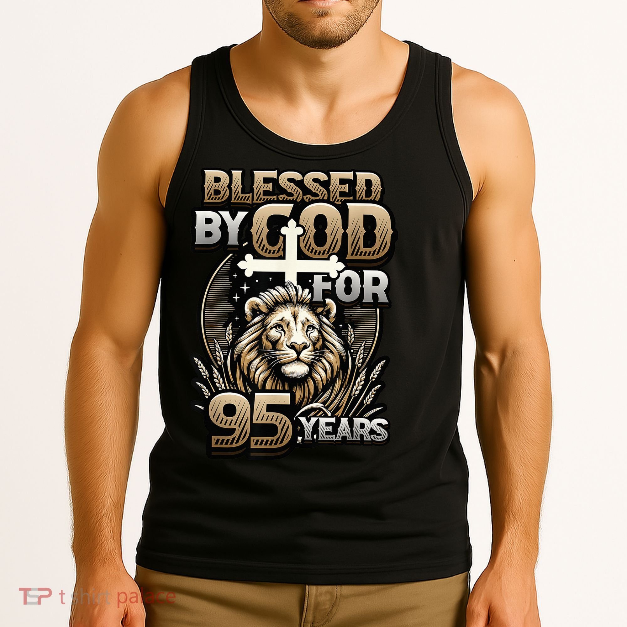 Blessed By God For 95 Years Religious Themed 95th Birthday Tank Top
