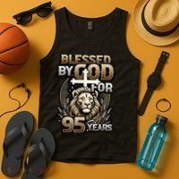Blessed By God For 95 Years Religious Themed 95th Birthday Tank Top thumb 4