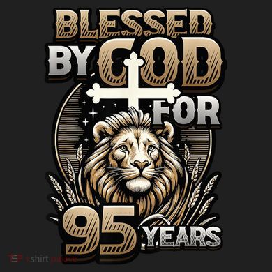 Blessed By God For 95 Years Religious Themed 95th Birthday Zone Performance Long-Sleeve T-Shirt