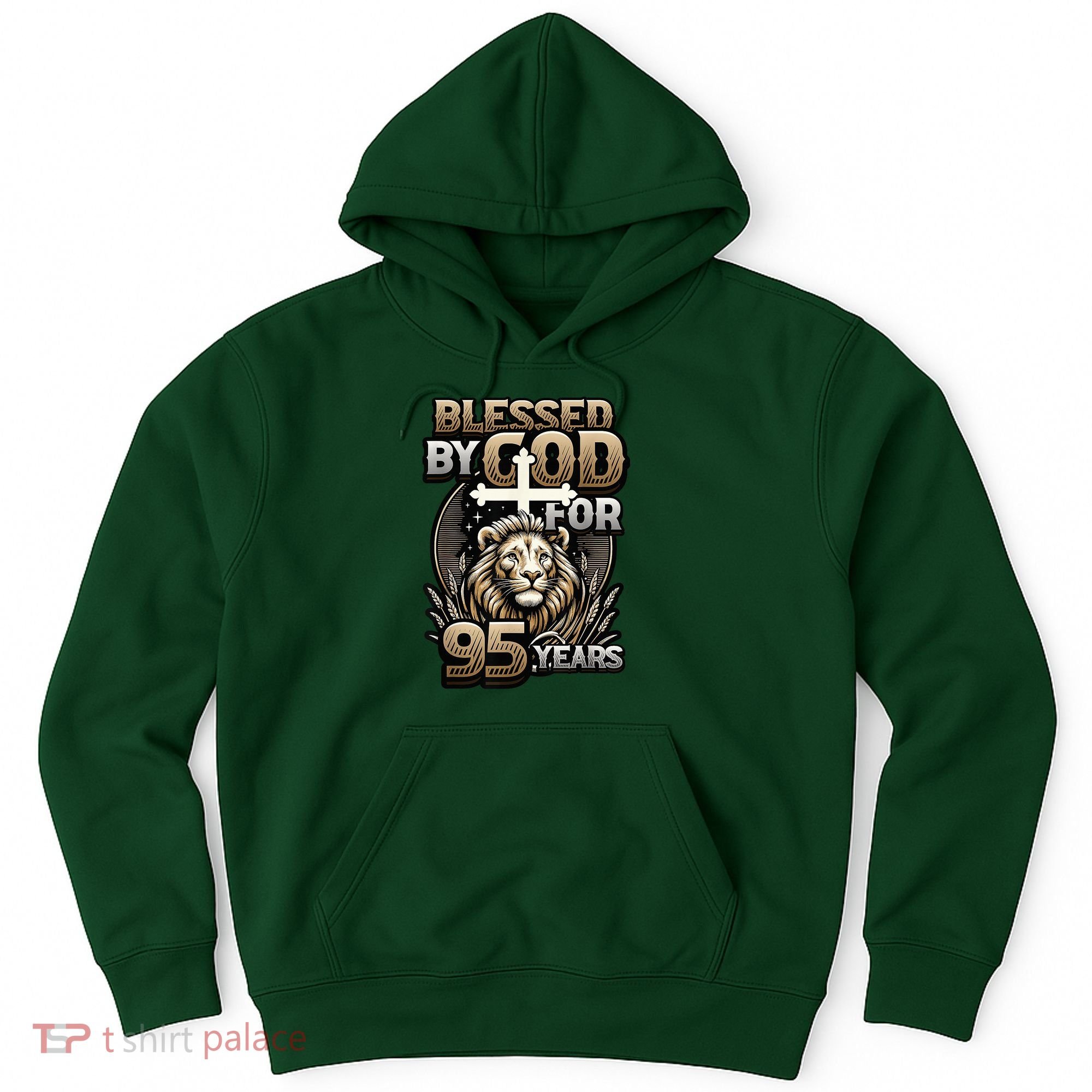 Blessed By God For 95 Years Religious Themed 95th Birthday Hoodie