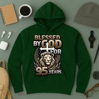 Blessed By God For 95 Years Religious Themed 95th Birthday Hoodie thumb 3