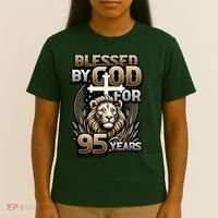 Blessed By God For 95 Years Religious Themed 95th Birthday T-Shirt thumb 4