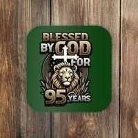 Blessed By God For 95 Years Religious Themed 95th Birthday Coaster thumb 0