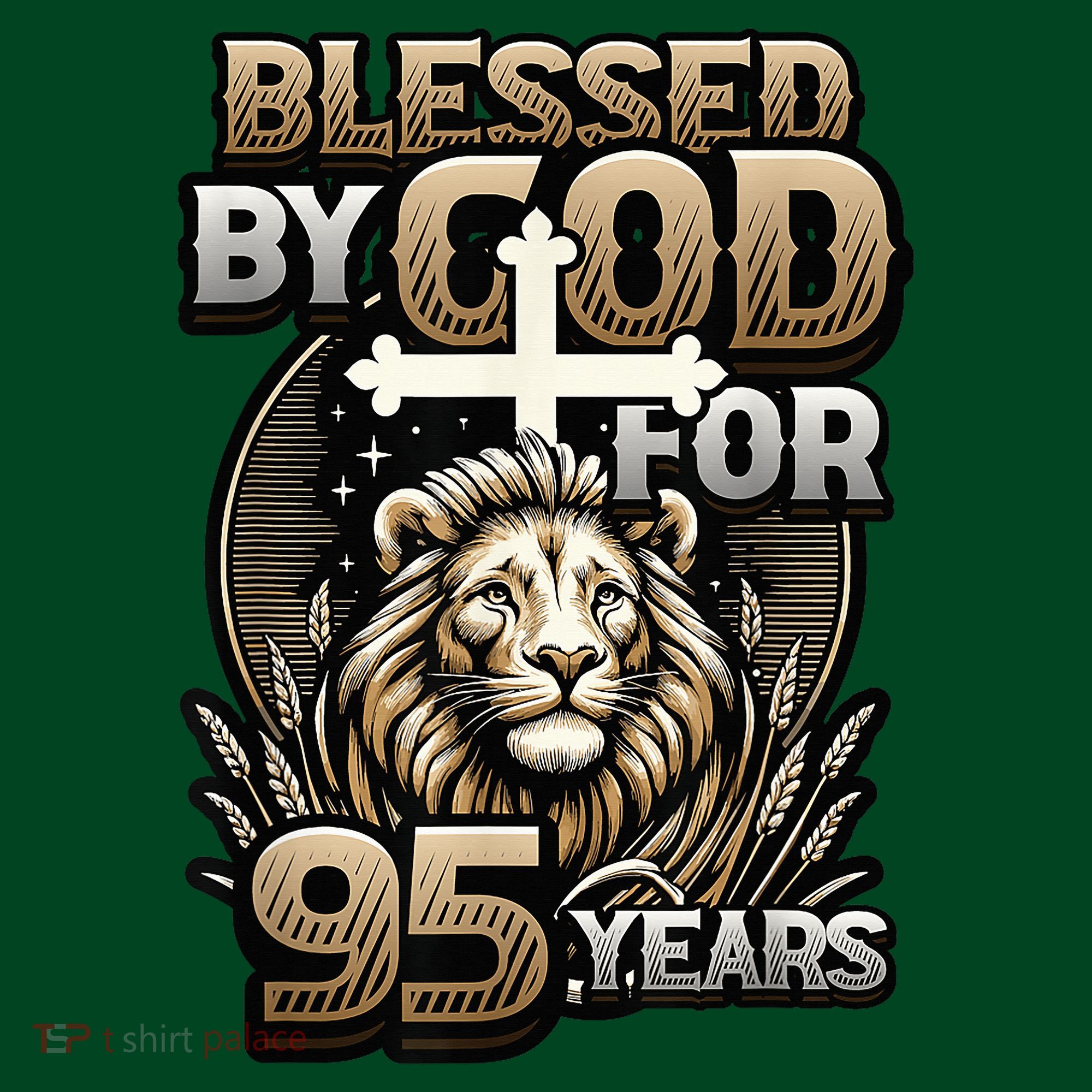 Blessed By God For 95 Years Religious Themed 95th Birthday Visor