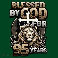 Blessed By God For 95 Years Religious Themed 95th Birthday Women's T-Shirt thumb 6