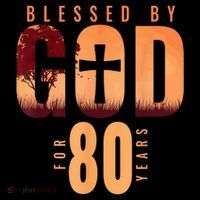 Blessed By God For 80 Years 80th Birthday Religious Theme Women's Hoodie thumb 2