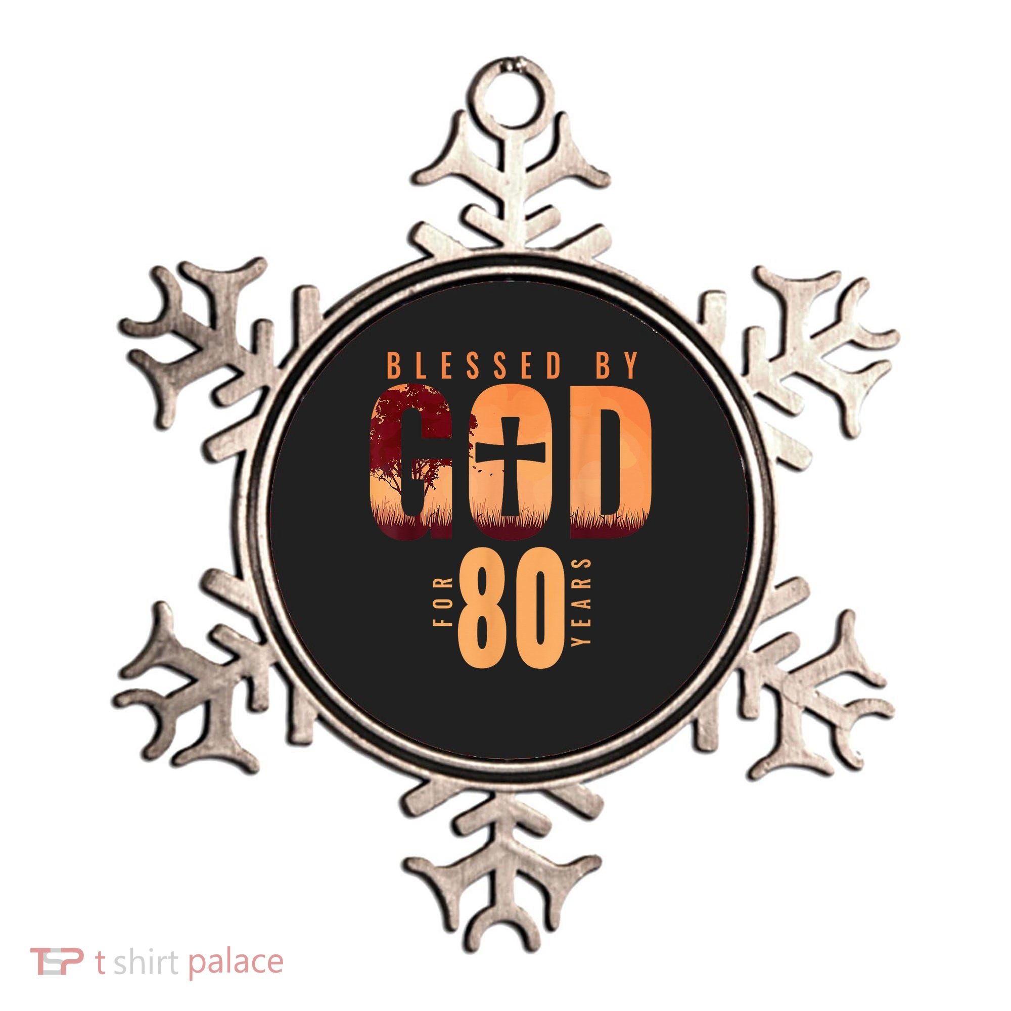 Blessed By God For 80 Years 80th Birthday Religious Theme Ornament