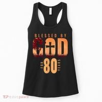Blessed By God For 80 Years 80th Birthday Religious Theme Women's Tank Top thumb 0