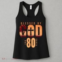 Blessed By God For 80 Years 80th Birthday Religious Theme Women's Tank Top thumb 3