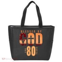 Blessed By God For 80 Years 80th Birthday Religious Theme Tote Bag thumb 0