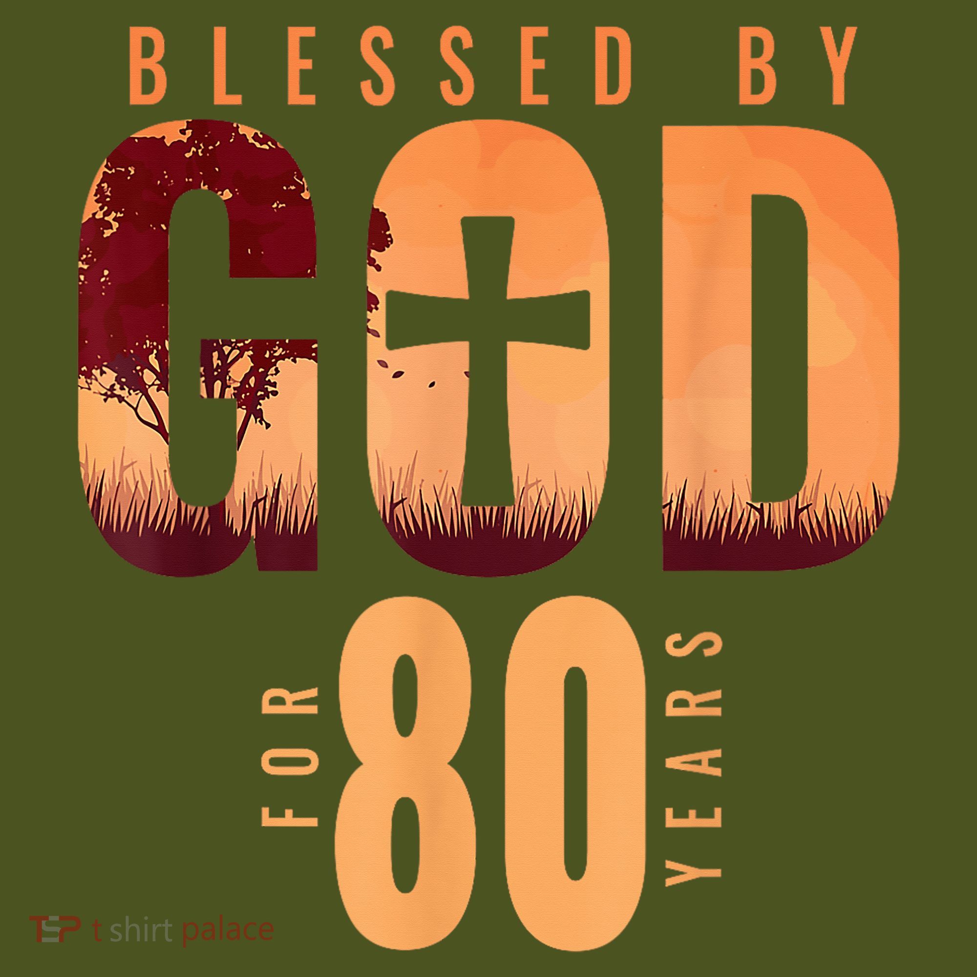 Blessed By God For 80 Years 80th Birthday Religious Theme Mousepad