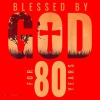 Blessed By God For 80 Years 80th Birthday Religious Theme Santa Hat thumb 1