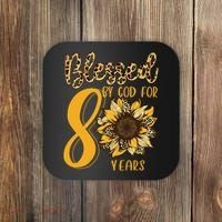 Blessed By God For 80 Years 80th Birthday Coaster thumb 0