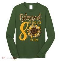 Blessed By God For 80 Years 80th Birthday Long Sleeve Shirt thumb 0