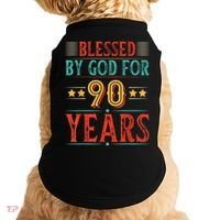 Blessed By God For 90 Year Christian 90th Birthday Doggie Tank thumb 0