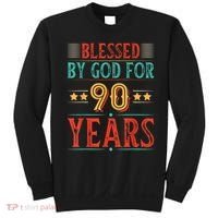 Blessed By God For 90 Year Christian 90th Birthday Sweatshirt thumb 0