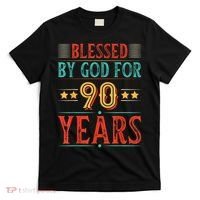 Blessed By God For 90 Year Christian 90th Birthday T-Shirt thumb 0