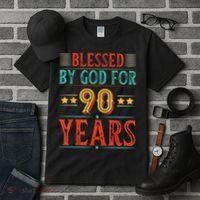 Blessed By God For 90 Year Christian 90th Birthday Tall T-Shirt thumb 3