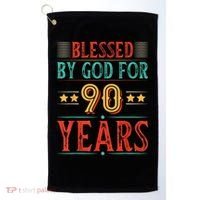 Blessed By God For 90 Year Christian 90th Birthday Golf Towel thumb 0