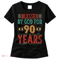 Blessed By God For 90 Year Christian 90th Birthday Women's T-Shirt thumb 0