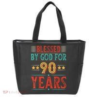 Blessed By God For 90 Year Christian 90th Birthday Tote Bag thumb 0