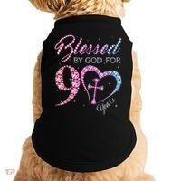 Blessed By God For 90 Years 90th Birthday Doggie Tank thumb 0