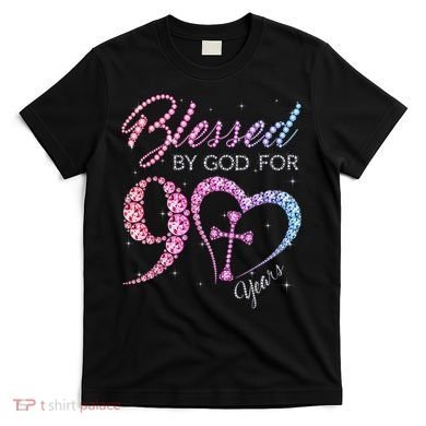 Blessed By God For 90 Years 90th Birthday T-Shirt