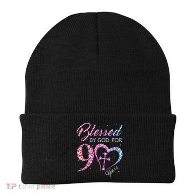 Blessed By God For 90 Years 90th Birthday Beanie