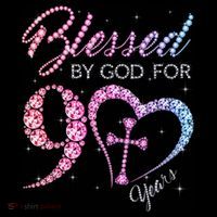 Blessed By God For 90 Years 90th Birthday Women's Hoodie thumb 2
