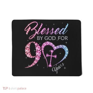 Blessed By God For 90 Years 90th Birthday Mousepad