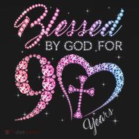 Blessed By God For 90 Years 90th Birthday Mousepad thumb 1