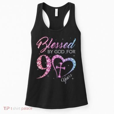 Blessed By God For 90 Years 90th Birthday Women's Tank Top